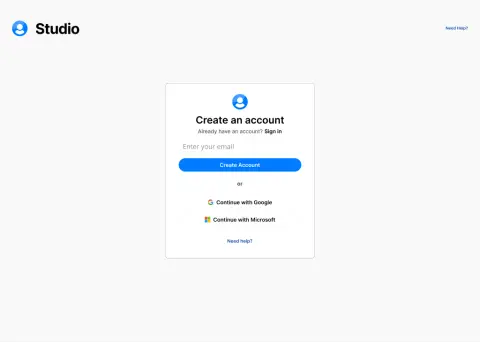 Create an account Create an account